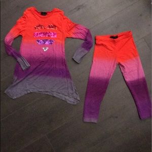 Flowers by zoe girls matching tie dye outfit Sz 5